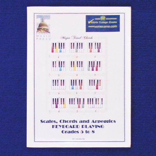 Scales, chords and arpeggios keyboard playing grades 5 to 8