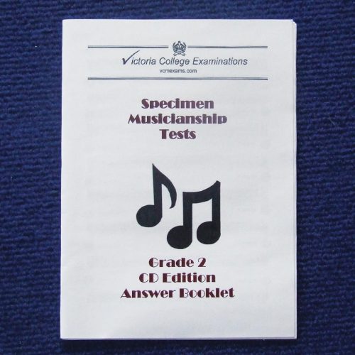 Specimen musicianship tests grade-2 cd edition answer booklet